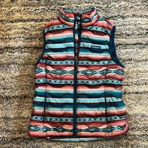 Ariat aztec print duck down vest
